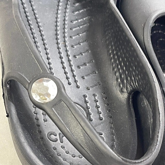 Crocs Shoes Womens Size 8 Slingback Work Flats Ballerina Slip on Black - Picture 3 of 9